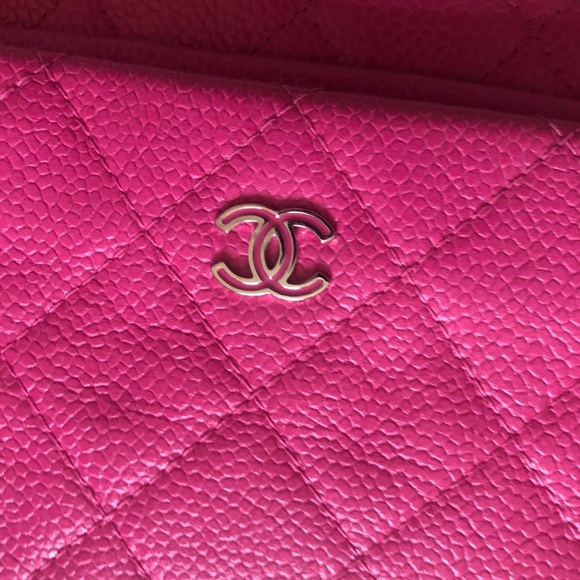 Chanel flap pink caviar clutch - Picture 2 of 7